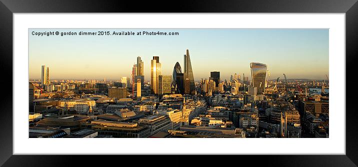  The Financial hub of modern London Framed Mounted Print by Gordon Dimmer