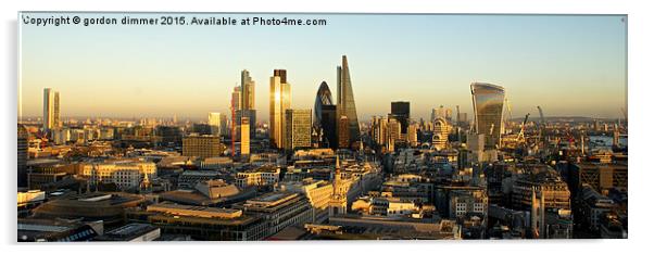  The Financial hub of modern London Acrylic by Gordon Dimmer