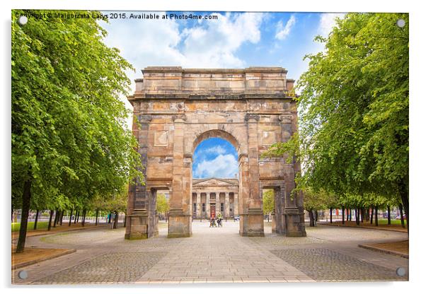  Glasgow Green & McLennan Arch, Scotland  Acrylic by Malgorzata Larys