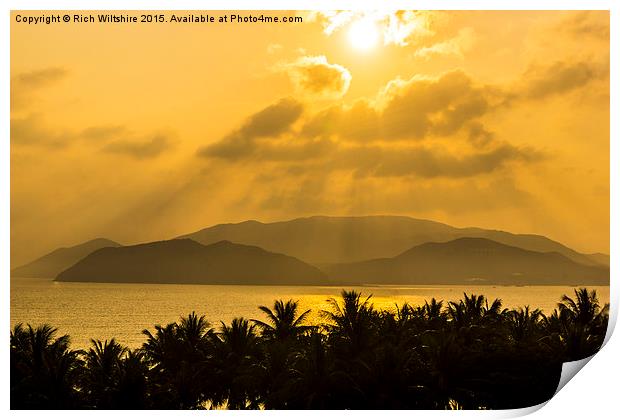  Sunrise View From Hotel, Nha Trang Print by Rich Wiltshire