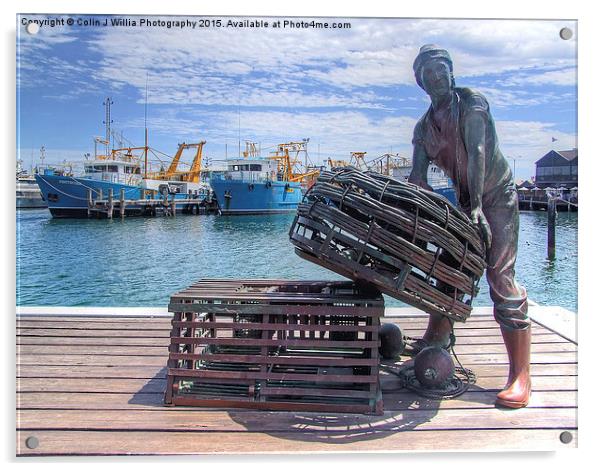  Fishing Harbour Fremantle WA Acrylic by Colin Williams Photography
