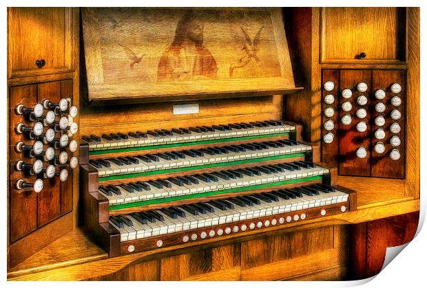 Church Organ Art  Print by Ian Mitchell