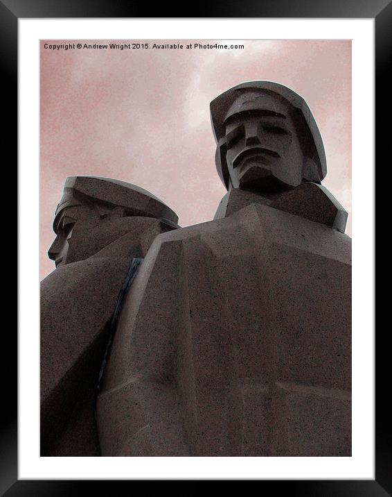  Latvian Riflemen Monument, Riga Framed Mounted Print by Andrew Wright