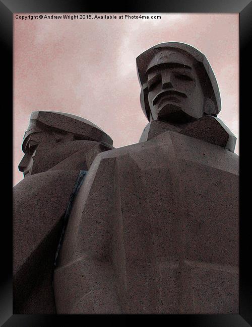  Latvian Riflemen Monument, Riga Framed Print by Andrew Wright