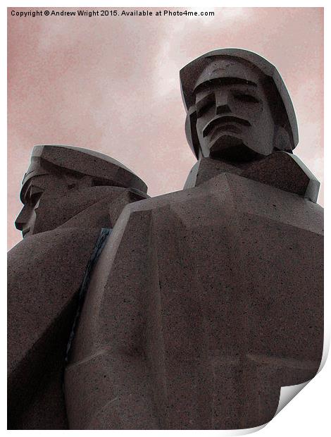  Latvian Riflemen Monument, Riga Print by Andrew Wright