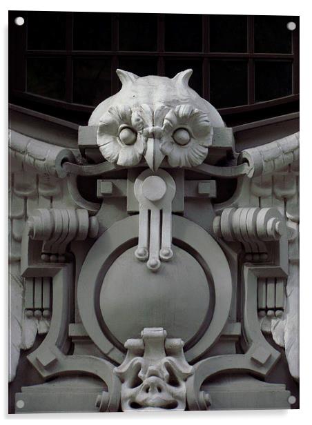 Art Nouveau Owl, Riga Acrylic by Andrew Wright
