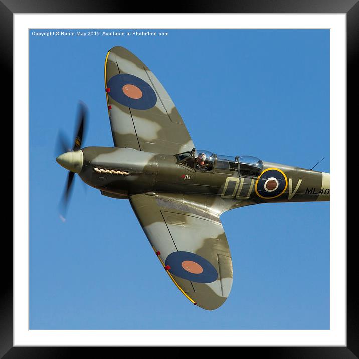 The Grace Spitfire Framed Mounted Print by Barrie May