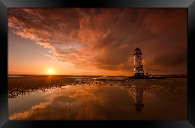 Light up at the lighthouse Framed Print by Steve Cole