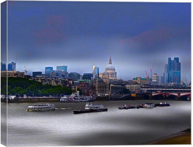  City of London skyline Canvas Print by sylvia scotting