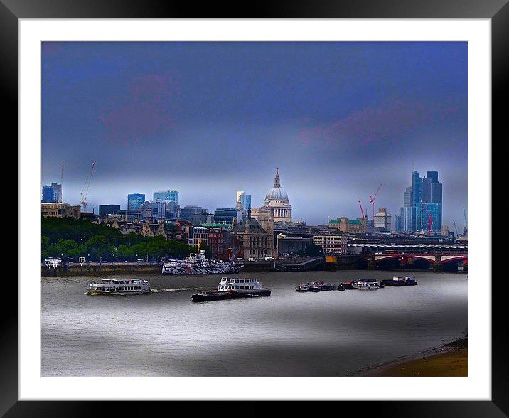  City of London skyline Framed Mounted Print by sylvia scotting