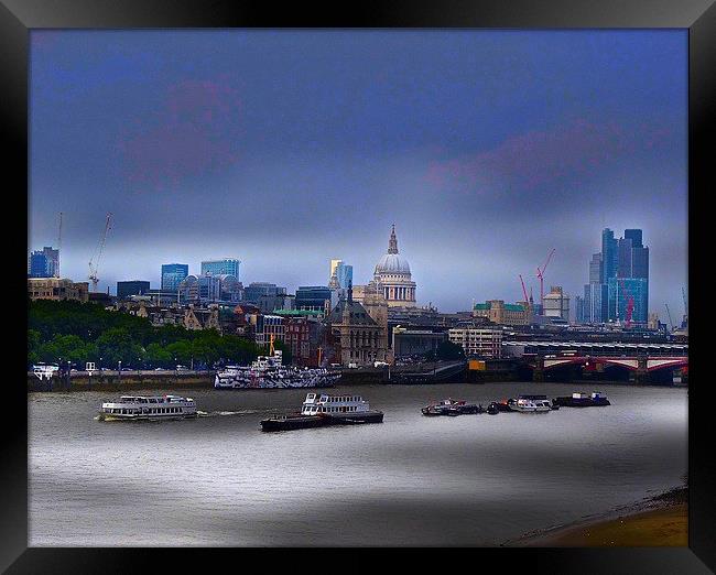  City of London skyline Framed Print by sylvia scotting