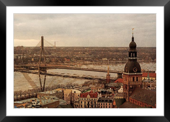  Riga from above Framed Mounted Print by Iveta S