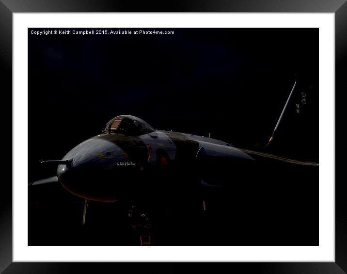  Vulcan XH558 - Majestic Lady Framed Mounted Print by Keith Campbell