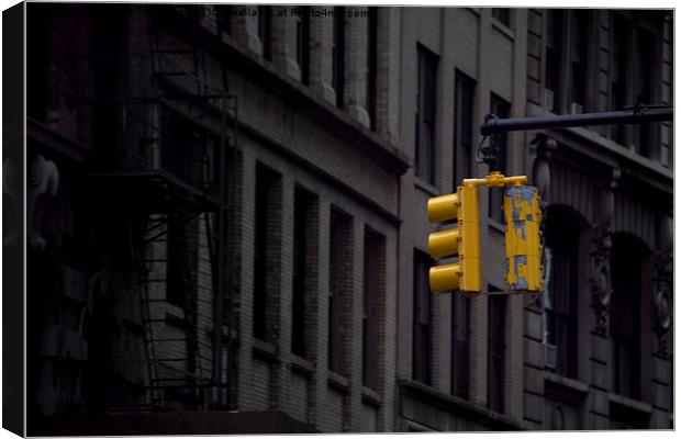 Traffic Light of New York Canvas Print by Eamon Fitzpatrick
