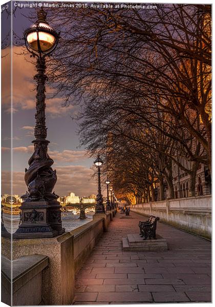  Evening on the Southbank at Lambeth Palace Canvas Print by K7 Photography