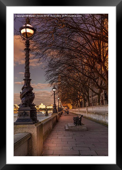  Evening on the Southbank at Lambeth Palace Framed Mounted Print by K7 Photography