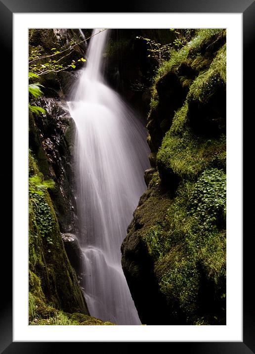 Mossy Fall Framed Mounted Print by Kevin Baxter