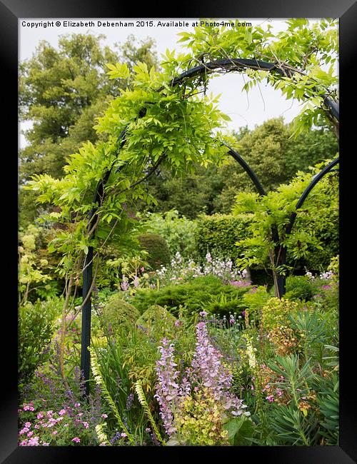 Chenies Manor Garden in the Frame  Framed Print by Elizabeth Debenham