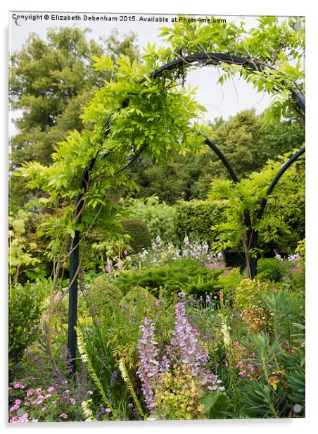 Chenies Manor Garden in the Frame  Acrylic by Elizabeth Debenham