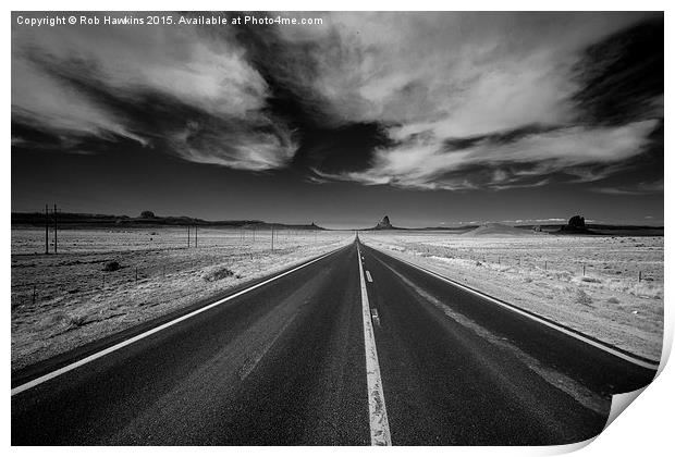  Road to the valley  Print by Rob Hawkins