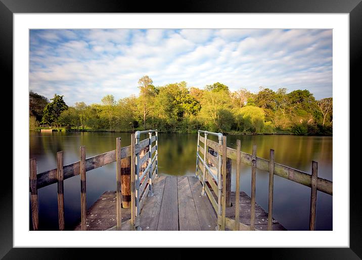  Thames river jetty Framed Mounted Print by Tony Bates
