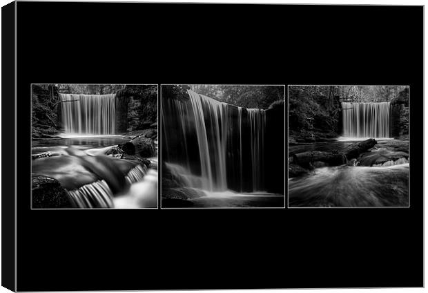 Waterfall triptych  Canvas Print by Jed Pearson