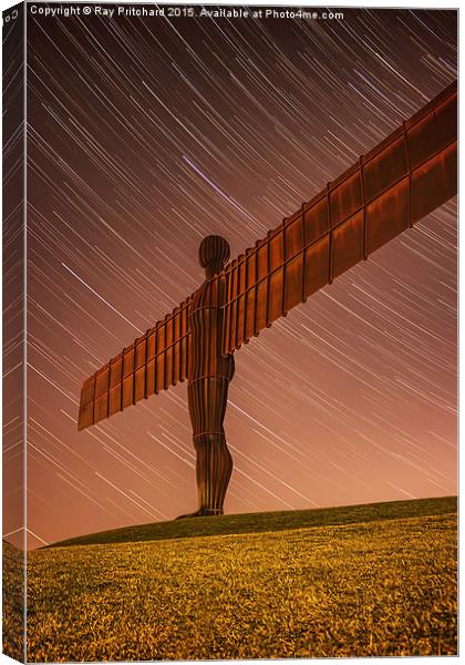  Angel of the North at Night Canvas Print by Ray Pritchard