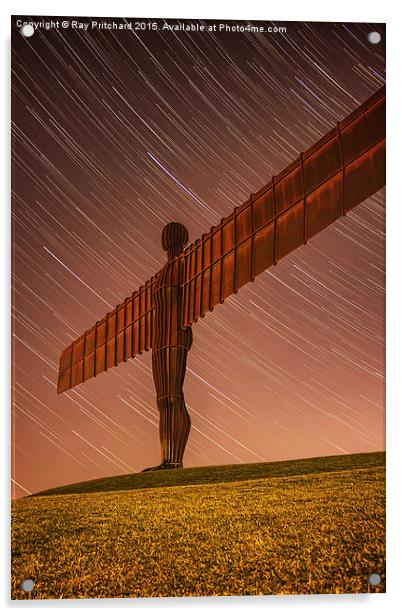  Angel of the North at Night Acrylic by Ray Pritchard