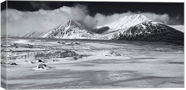 Winter on the west higland way Canvas Print by Stephen Taylor
