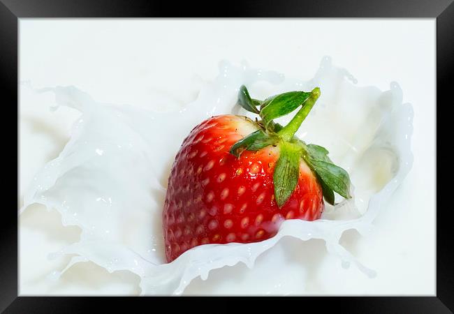  Strawberries and Cream Framed Print by Gary Kenyon
