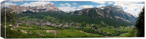  View over Cortina Canvas Print by Ceri Jones