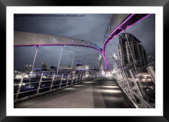  Lowry Bridge Salford Quays Framed Mounted Print by Martin Williams