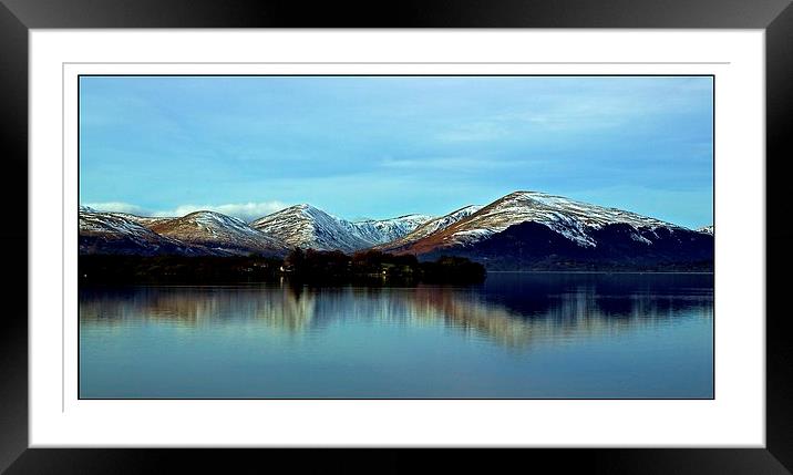  Mountain reflection Balmaha Framed Mounted Print by jane dickie