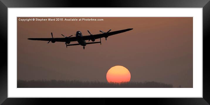  sunset take off Framed Mounted Print by Stephen Ward