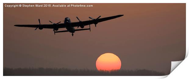  sunset take off Print by Stephen Ward