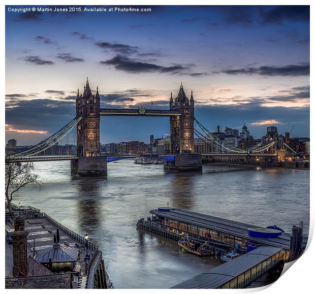  Dawn over the Thames at Tower Bridge Print by K7 Photography
