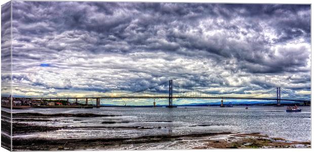 Clouds over the Bridge Panorama Canvas Print by Tom Gomez