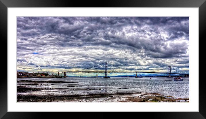 Clouds over the Bridge Panorama Framed Mounted Print by Tom Gomez