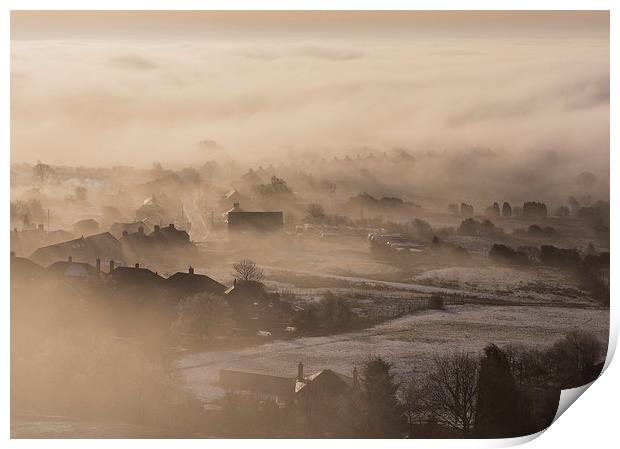 Dawn at Mowcop Print by Andy Evans