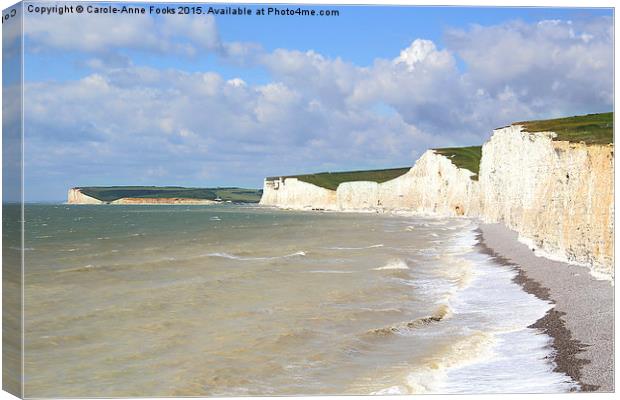    Seven Sisters From Birling Gap Canvas Print by Carole-Anne Fooks
