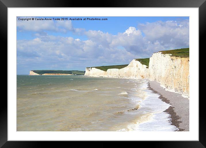    Seven Sisters From Birling Gap Framed Mounted Print by Carole-Anne Fooks