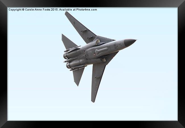  F111 in the Air Framed Print by Carole-Anne Fooks