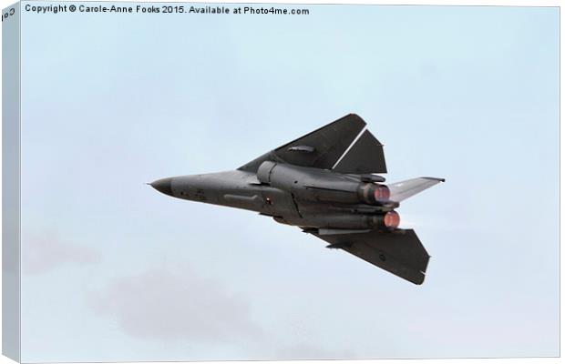   F111 in the Air Canvas Print by Carole-Anne Fooks