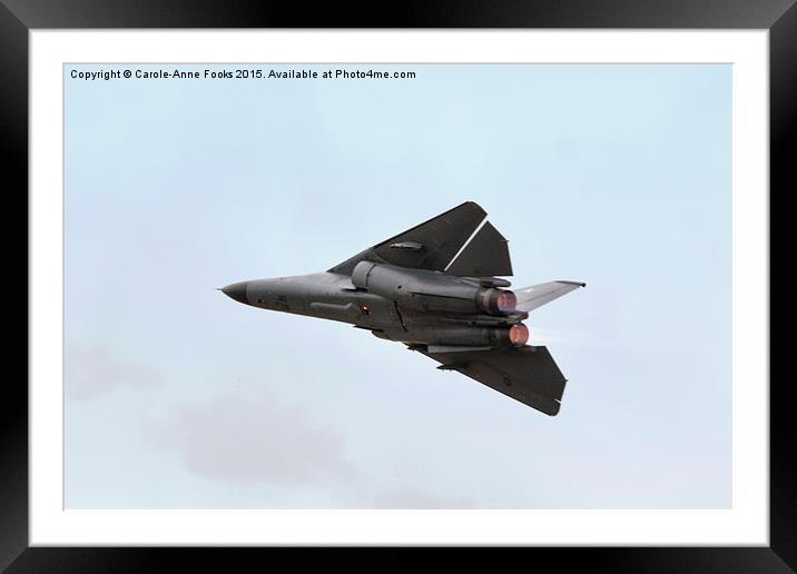   F111 in the Air Framed Mounted Print by Carole-Anne Fooks
