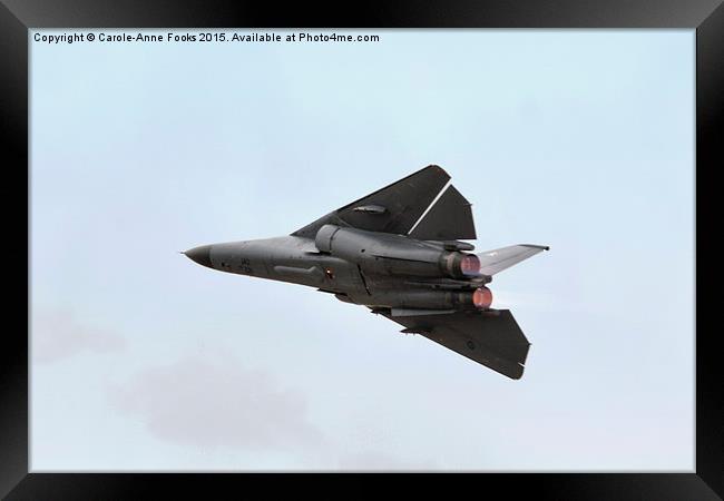   F111 in the Air Framed Print by Carole-Anne Fooks