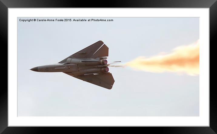  F111 in the Air Framed Mounted Print by Carole-Anne Fooks