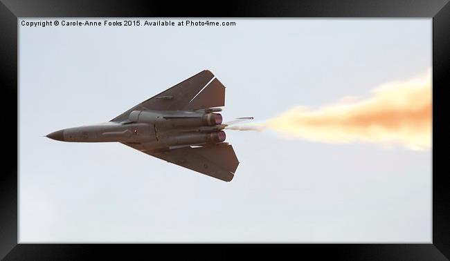  F111 in the Air Framed Print by Carole-Anne Fooks