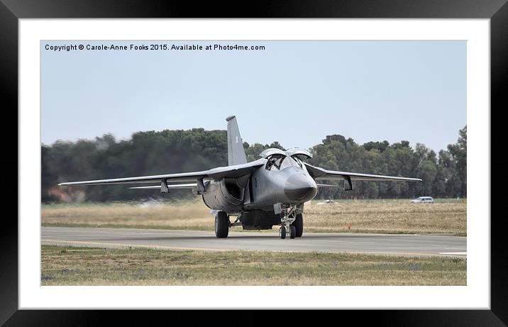  F 111 Just After Landing Framed Mounted Print by Carole-Anne Fooks