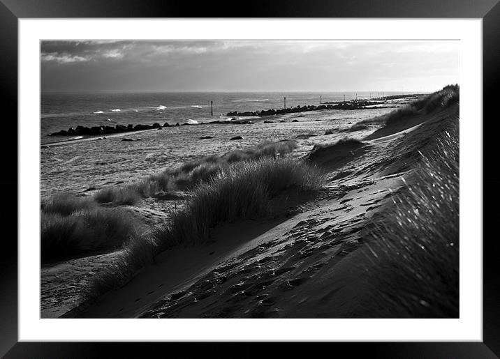 Horsey beach in December Framed Mounted Print by Stephen Mole