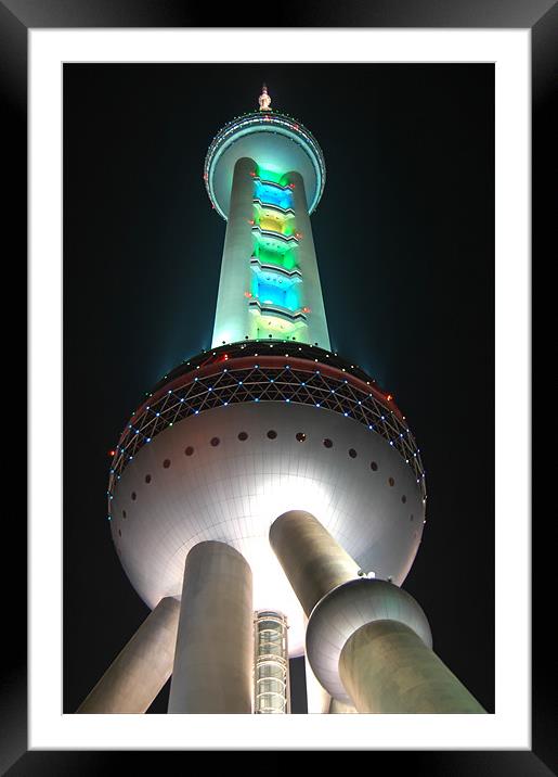 Pearl Tower Framed Mounted Print by Mary Lane